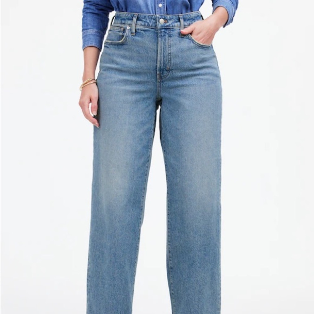 Madewell NWT The Curvy Perfect Vintage Wide-Leg Jeans Medium Wash Size 31